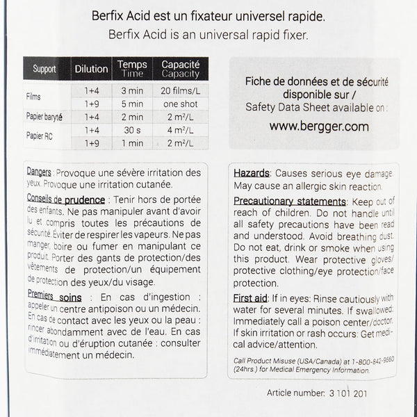 BERGGER Berfix Acid Fixer 1L